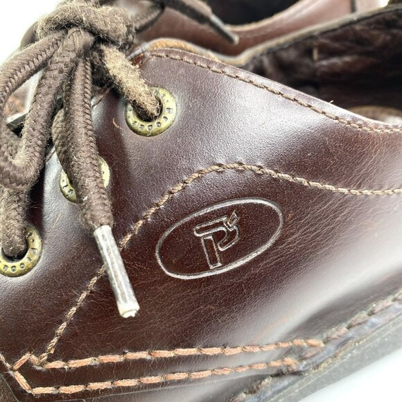 Propet Shoes Mens US Size 9.5 Brown Leather Orthopedic Oxford Comfort Sneakers - Picture 5 of 9